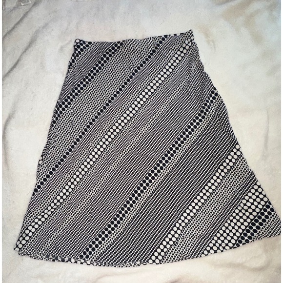 Philosophy Republic Skirt‎ A-Line Black White Polka Dot Print L/G - Picture 1 of 6